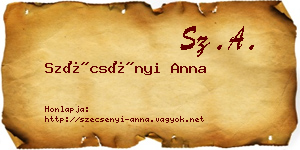 Szécsényi Anna névjegykártya